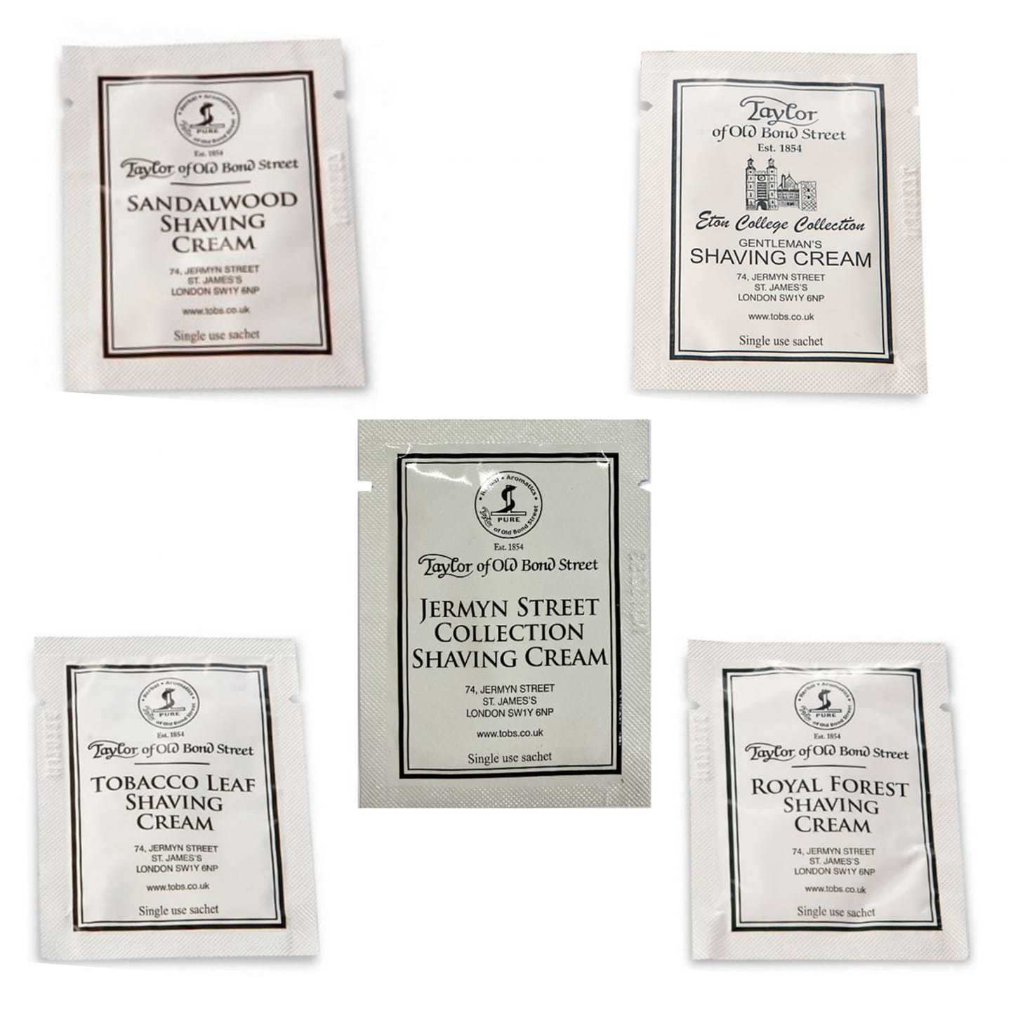 Taylor Of Old Bond Street Shaving Cream Sample Pack 5ml *COCONUT